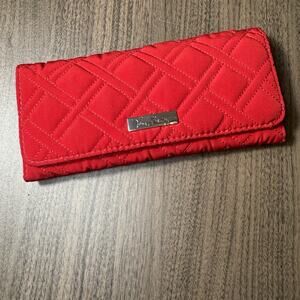 Vera Bradley RFID Georgia Wallet in Cardinal Red